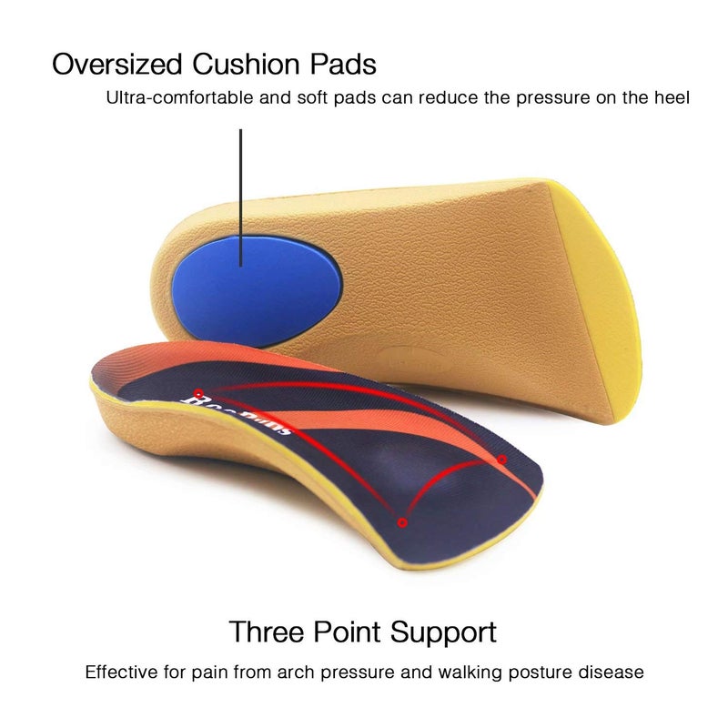 RooRuns Arch Support, RooRuns 3/4 Orthotic Shoe Inserts for Over-Pronation, Plantar Fasciitis, Heel Pain Relief, High Arch Support Insoles for Men and Women for Running Walking - Image 2